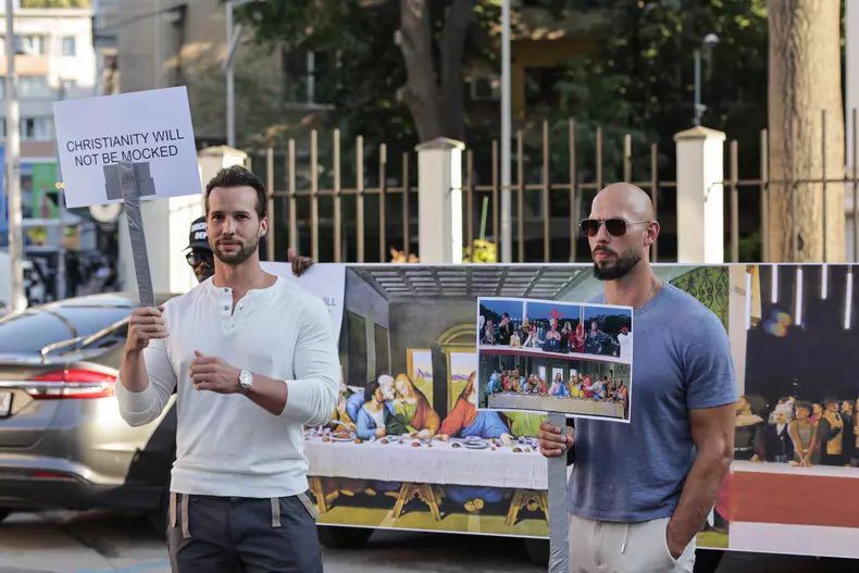 Andrew Tate Leads Paris Protest Against Olympics’ Christian Mockery