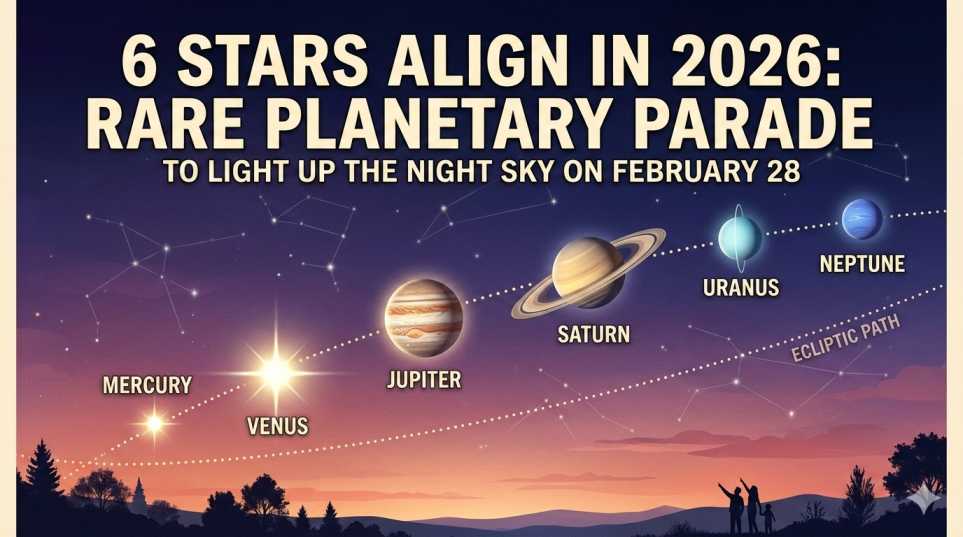 6 Stars Align in 2026 February 28 The Planetary Parade