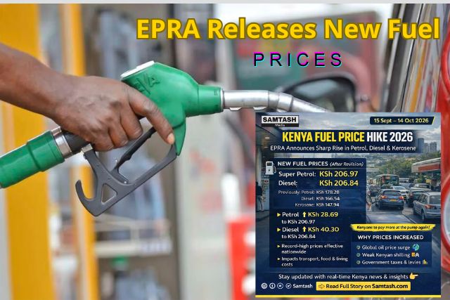 Kenya Fuel Price Announcement 2026 EPRA Releases New Fuel Prices